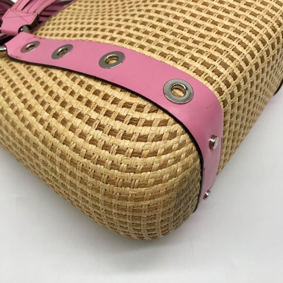 Maxx New York Pink Woven Shoulder Bag - Picture 6 of 11